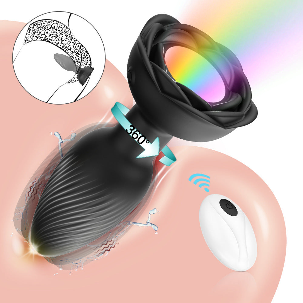 💥New on sale 2025 💞😍360° Rose Rotating Butt Plug Vibrator – Entfachen Sie Lust und Leidenschaft💖