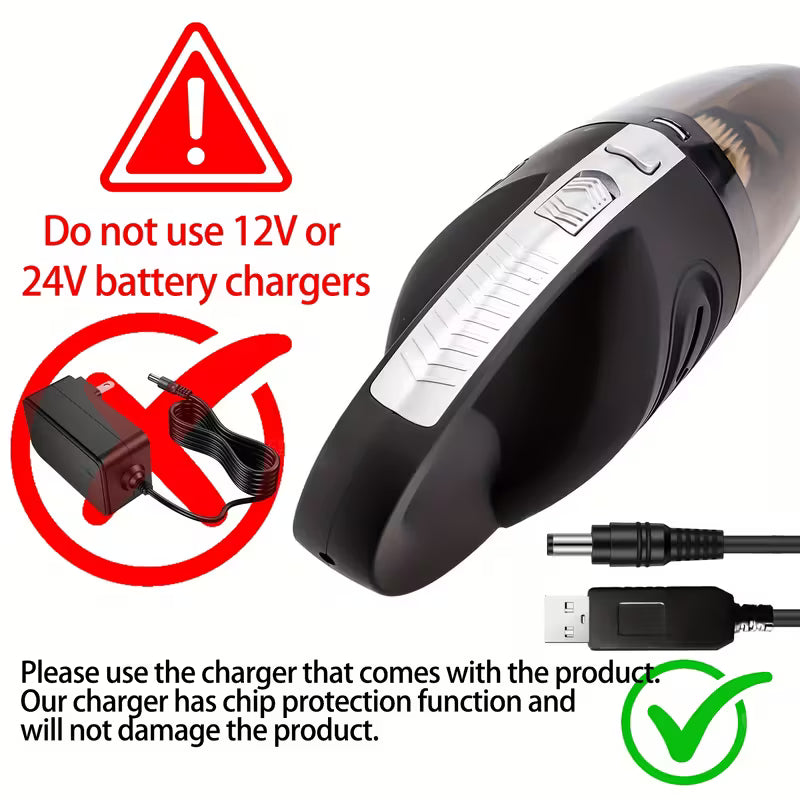 Powerful Car Vacuum Cleaner – Wireless, High Suction, Portable, Easy Clean Anywhere