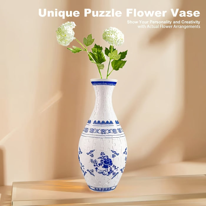🎁3D Puzzle Vase — Creative DIY Flower Vase, Unique Home Decor Gift