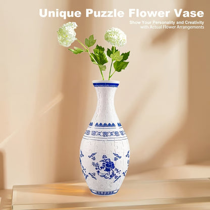 🎁3D Puzzle Vase — Creative DIY Flower Vase, Unique Home Decor Gift