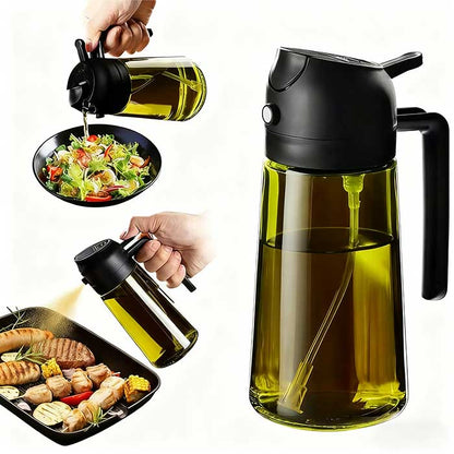 🎁HOT SALE💕2 in 1 Glass Oil Sprayer & Dispenser🔥