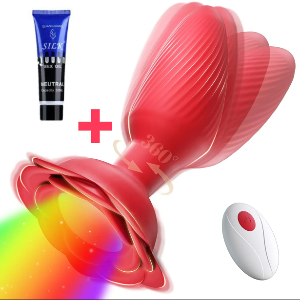 💥New on sale 2025 💞😍360° Rose Rotating Butt Plug Vibrator – Entfachen Sie Lust und Leidenschaft💖