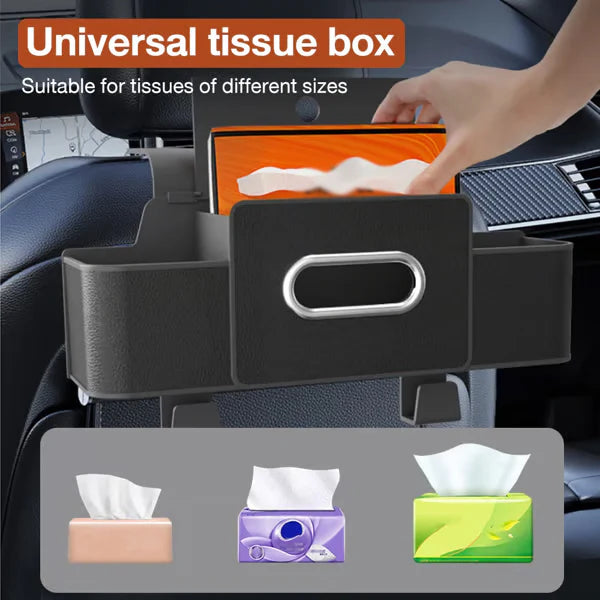 QIAWI™ 3-in-1 Car Backseat Organizer – Keep Your Ride Clean & Organized!