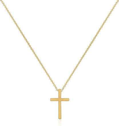 Cross Necklace for Women,Double Cross Necklace 14K Gold Plated Cross Pendant