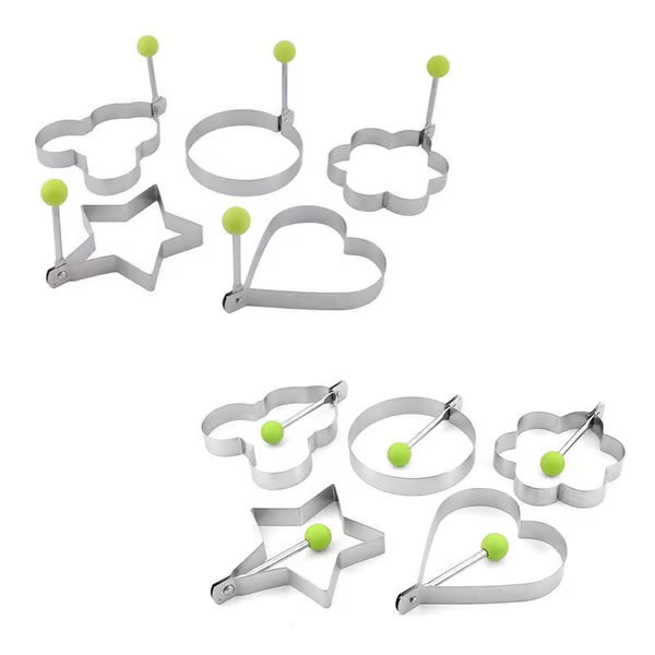 🍳Cute Egg Ring Mold Set | Non-Stick Fried Egg Shaper for Breakfast Cooking