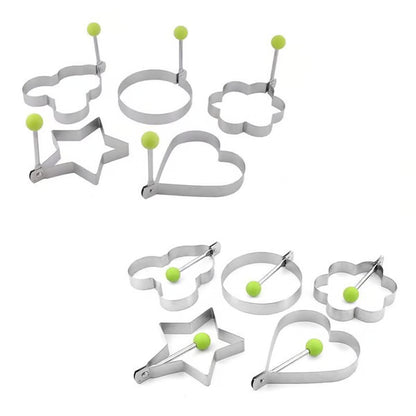 🍳Cute Egg Ring Mold Set | Non-Stick Fried Egg Shaper for Breakfast Cooking