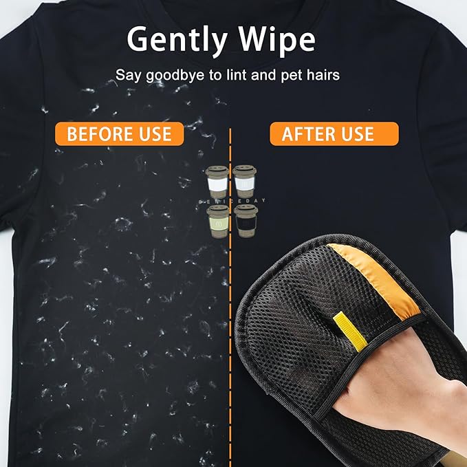 Electrostatic Pet Hair Remover Gloves — Upgraded Fur Removal for Cats & Dogs
