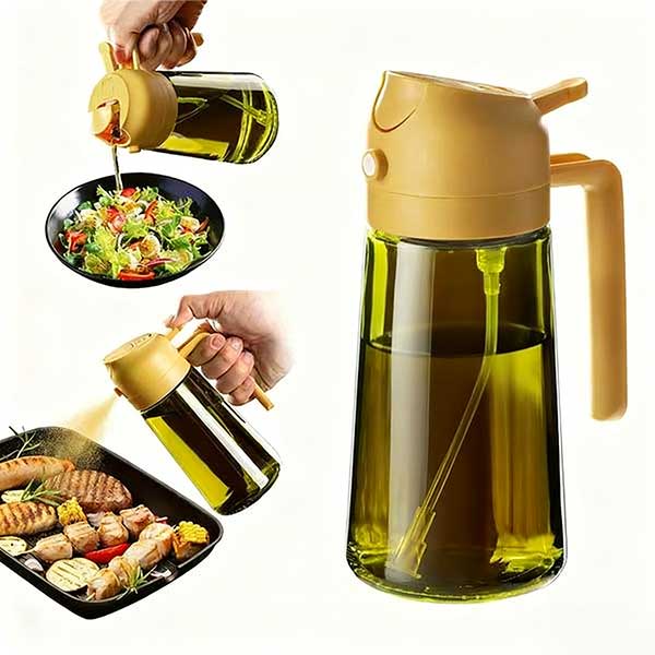 🎁HOT SALE💕2 in 1 Glass Oil Sprayer & Dispenser🔥