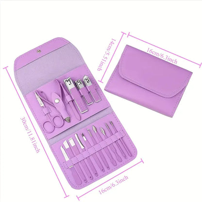 Perfect Gift for Self-Care – 16-in-1 Nail Clipper Set with Elegant Travel Case