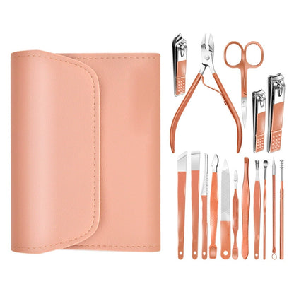 Perfect Gift for Self-Care – 16-in-1 Nail Clipper Set with Elegant Travel Case