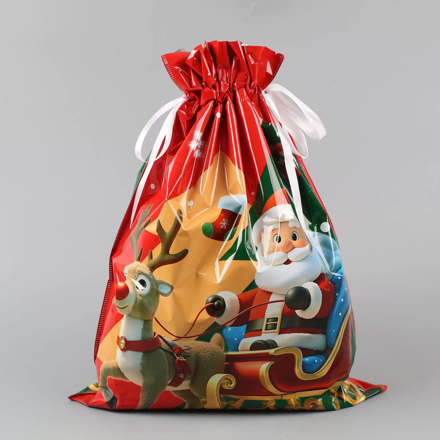🎅Christmas Drawstring Gift Bags – Easy, 🎁Festive & Reusable!