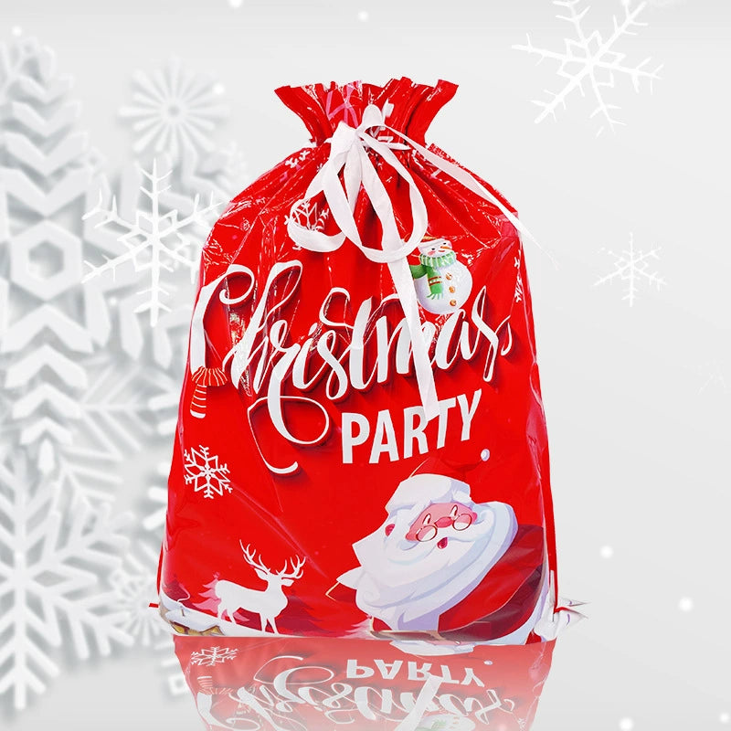 🎅Christmas Drawstring Gift Bags – Easy, 🎁Festive & Reusable!