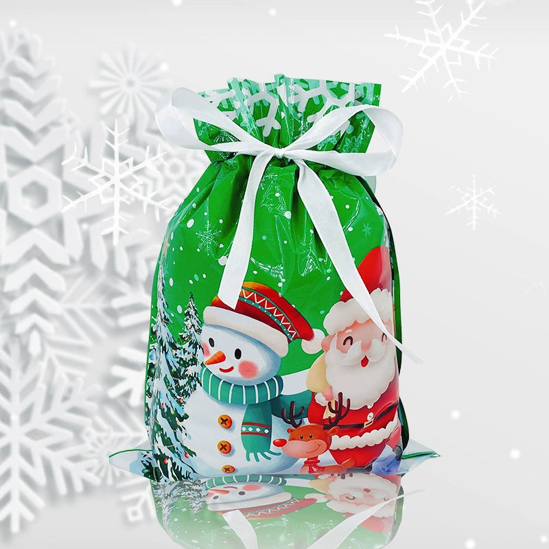 🎅Christmas Drawstring Gift Bags – Easy, 🎁Festive & Reusable!