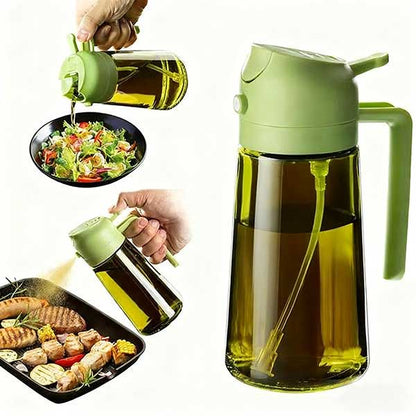 🎁HOT SALE💕2 in 1 Glass Oil Sprayer & Dispenser🔥