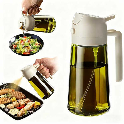 🎁HOT SALE💕2 in 1 Glass Oil Sprayer & Dispenser🔥