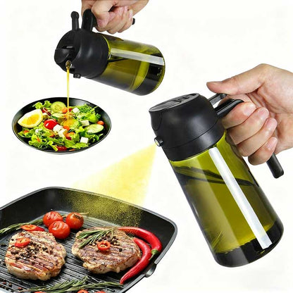 🎁HOT SALE💕2 in 1 Glass Oil Sprayer & Dispenser🔥