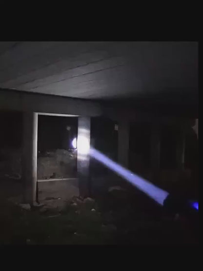 High-intensity LED flashlight, rechargeable, multi-functional, ultra-bright, mini, durable, and portable for outdoor and home use.